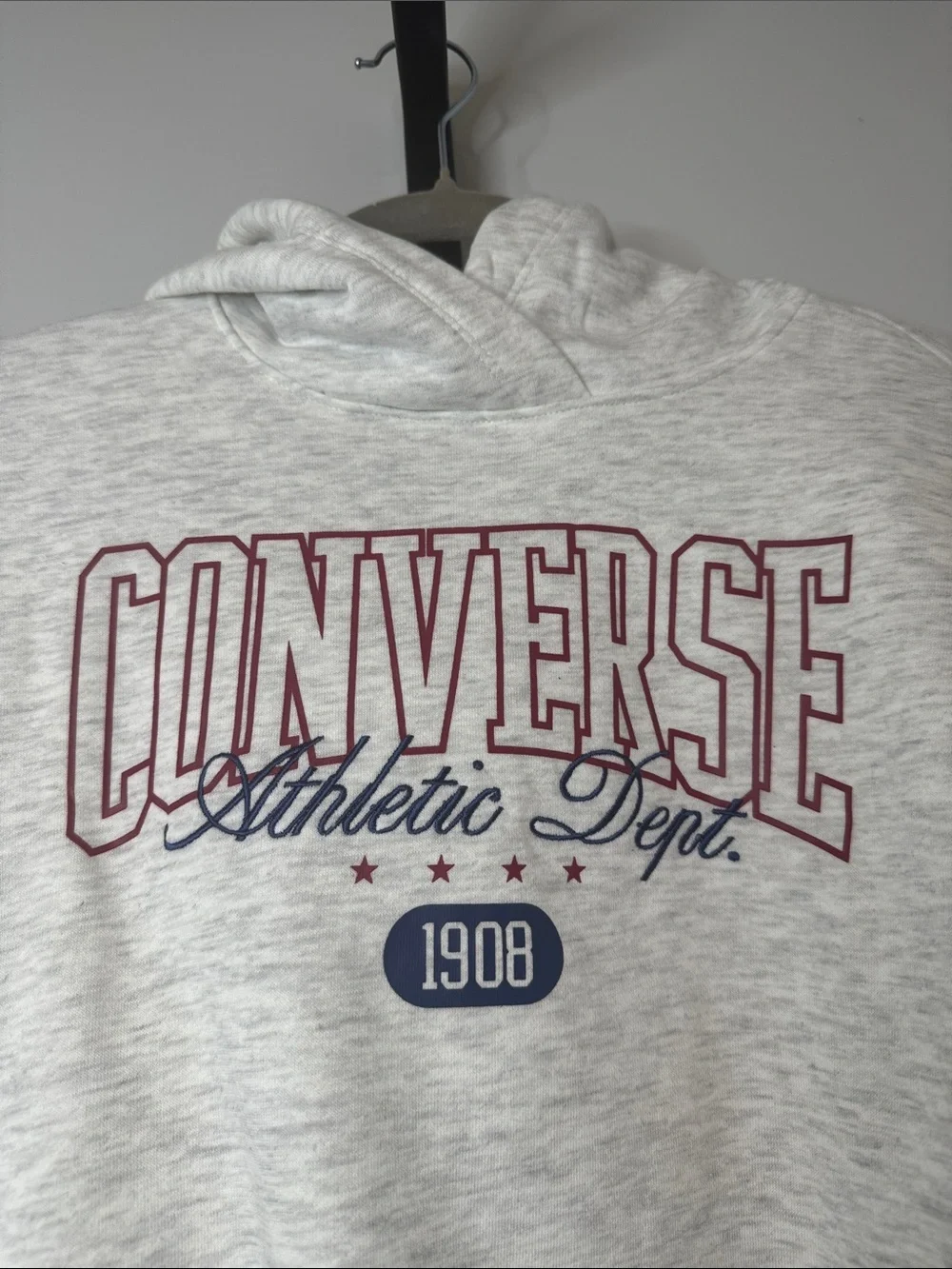 Converse Athletic Dept. Hooded Sweatshirt Gray Girls XS 6-9yrs New NWT